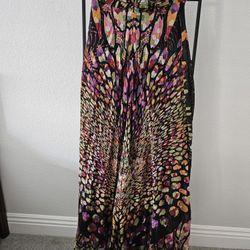 🦋 Nicole Miller Strapless Silk “Black Kaleidoscope Butterfly” Evening Gown – Size 8 🦋✨