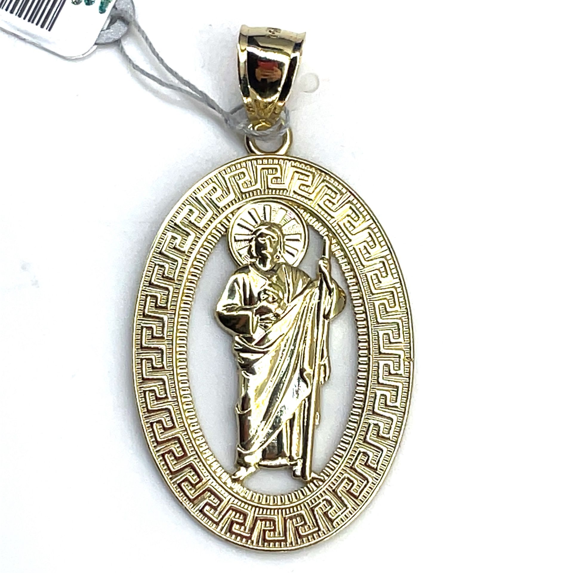 14Kt Yellow Gold San Judas Pendant 6.07g I-2229