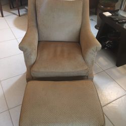 Armchair And Ottoman Set