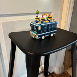 Lego bus with minions on top