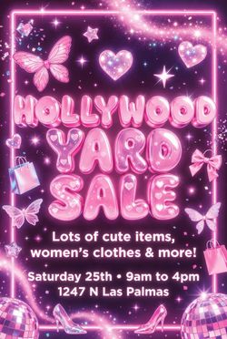 Hollywood Yard Sale TOMORROW
