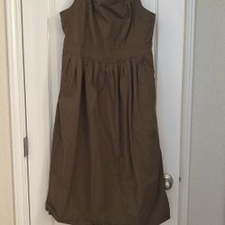 Army Green Pinafore Dress