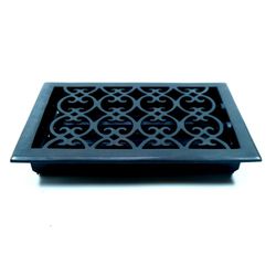 Signature Hardware Floor Register Solid Dark Bronze w/Louver Style 6" x 10"