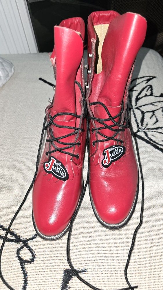 NEW/NEVER WORN Justin Women's L503 Roper Western Cowboy Leather Lacer