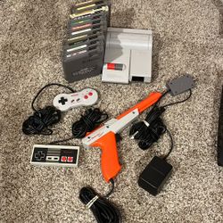 Nintendo NES Top Loader And Games