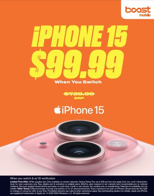 iPhone 15 For $99
