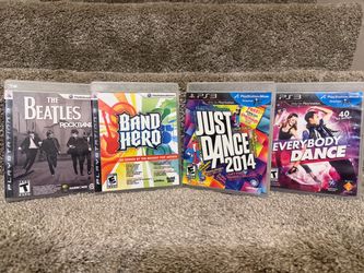 4x Music/Dance Sony PlayStation 3 PS3 Video Game Bundle