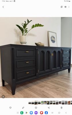 Professional Restored Credenza / Dresser
 80”L x 21”W x 33”H