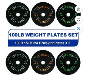 BalanceFrom Black Bumper Disc Set, Includes 10 lb Pair, 15 lb Pair and 25 lb Pair, Black