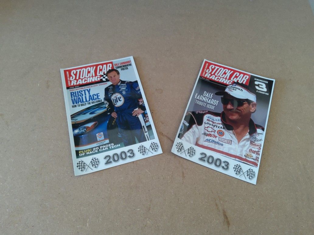 Large 2003 Rusty Wallace & Dale Earnhardt Magnets