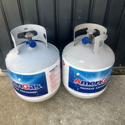 2 Full Propane Gas Tanks by AmeriGas, Purchased at Jewel-Osco, Lowest Price Anywhere