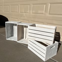White Wooden Crates (4)