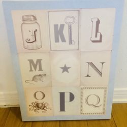 Three 16 By 20 Canvas From Restoration Hardware ! Beautiful Shade Of Blue. Have Been Hanging Untouched In My Son’s Room.perfect For Baby Nursery Or Bi