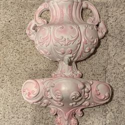 2 piece fountain style decorative wall sconce about 25 in tall
