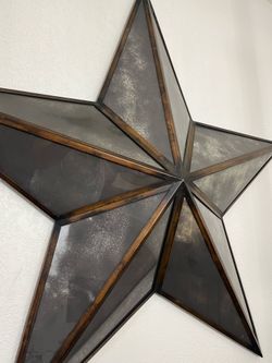Star Wall Antiqued Mirror Decor