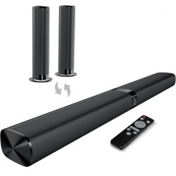 COWIN Sound Bar for TV, 2-in-1 Detachable Soundbar with Auto Volume Boost, TV Speakers with 3 EQ Mod