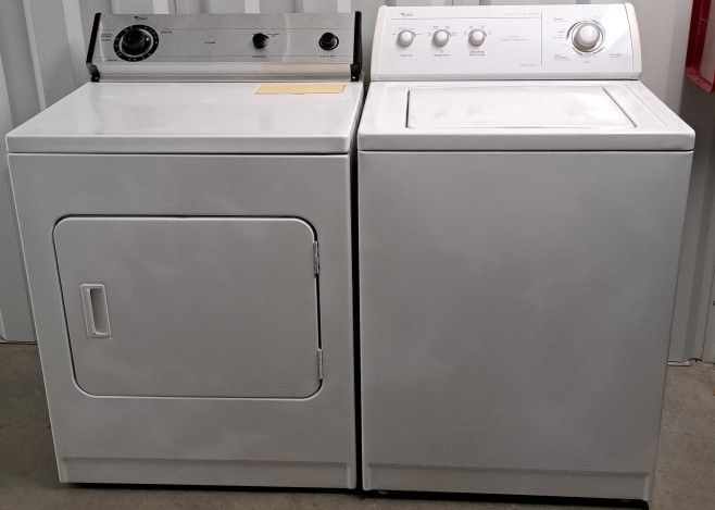 FREE DELIVERY HEAVY-DUTY SUPER CAPACITY WHIRLPOOL WASHER AND DRYER WITH GUARANTEE