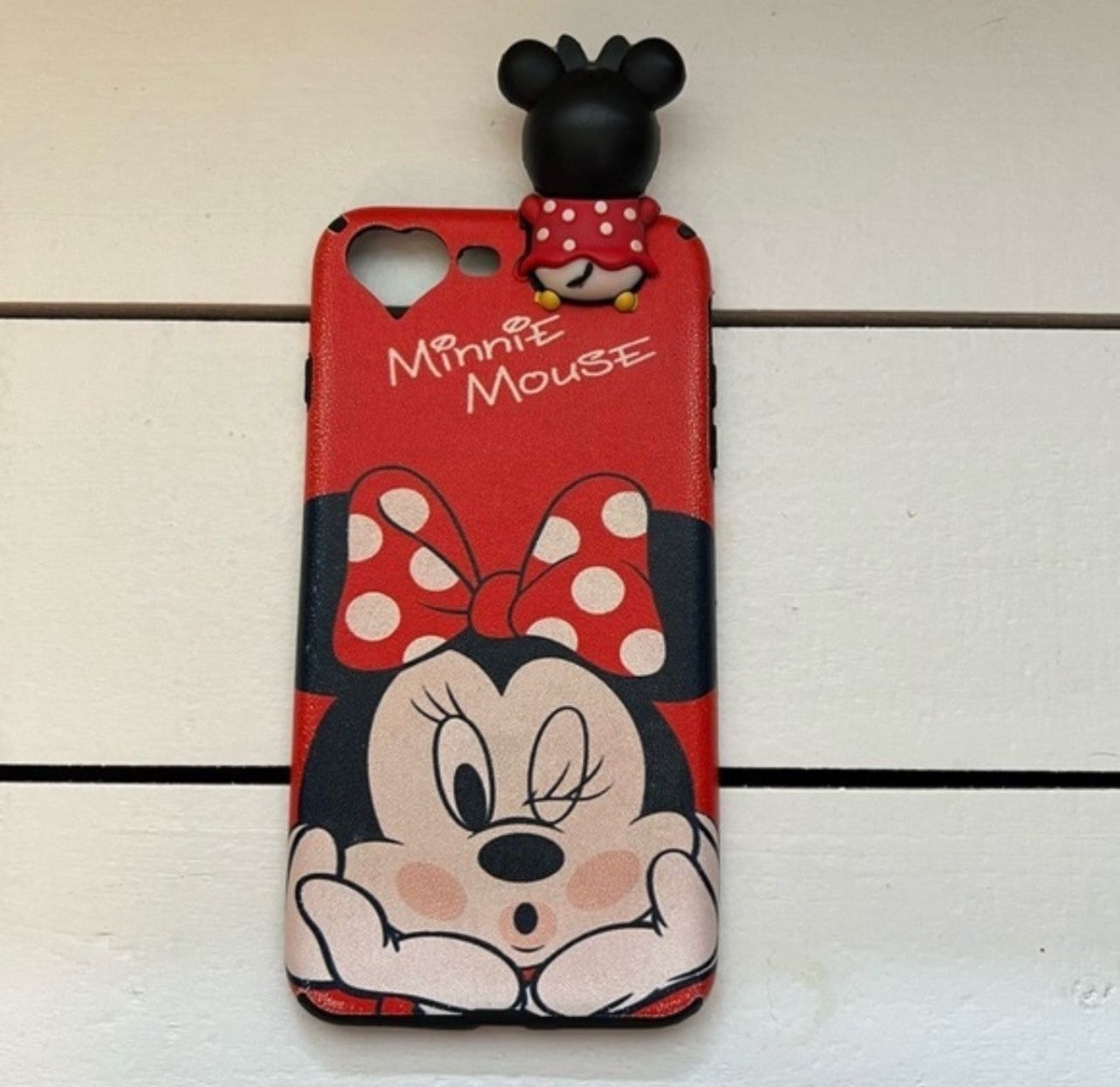 Cover for iPhone 7 Plus 3D Cute Cartoon Minnie Mouse Red