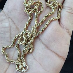 Gold Rope Chain 14KT. 20 Grams