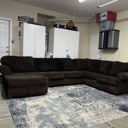 Sectional Sofa Couch Chaise Brown Local Delivery 🚚 