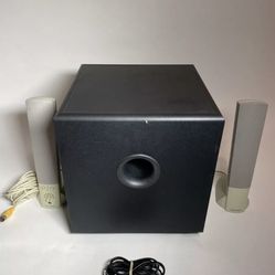 Harman Kardon Subwoofer Sound System Model H/K595 w/ Cables & Speakers, Tested!