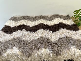 Shaggy Zigzag  Area Rug 4x6