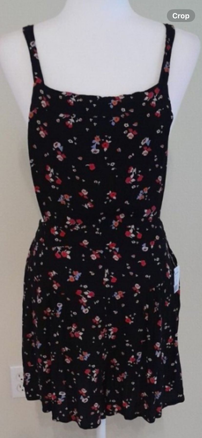 We The Free Black and Red Romper w/Criss Cross Back Medium