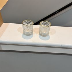 Gold Voltive Candles With Tea Lights 