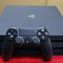 Sony PS4 Pro 1TB Video Game System with Controller & Plugs - Playstation 4 - Black - Working