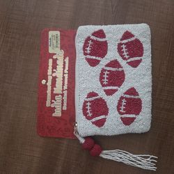 Handmade football coin purse