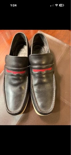 Gucci Italian Leather Loafers - Classic Black w/ Webbing - Size 8 UK / 9 US