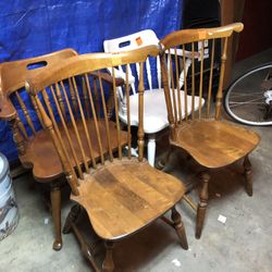 Maple Wood Chairs Antique 