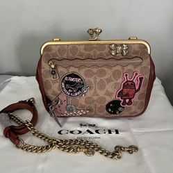 Coach X Keith Haring Kisslock Crossbodv In Sianature Patchwork