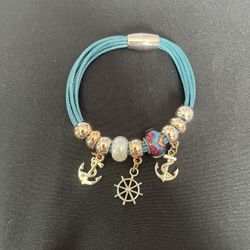 Triple Thread Sailor Nautical Ocean Charm Magnetic Bracelet Pandora Like Charm