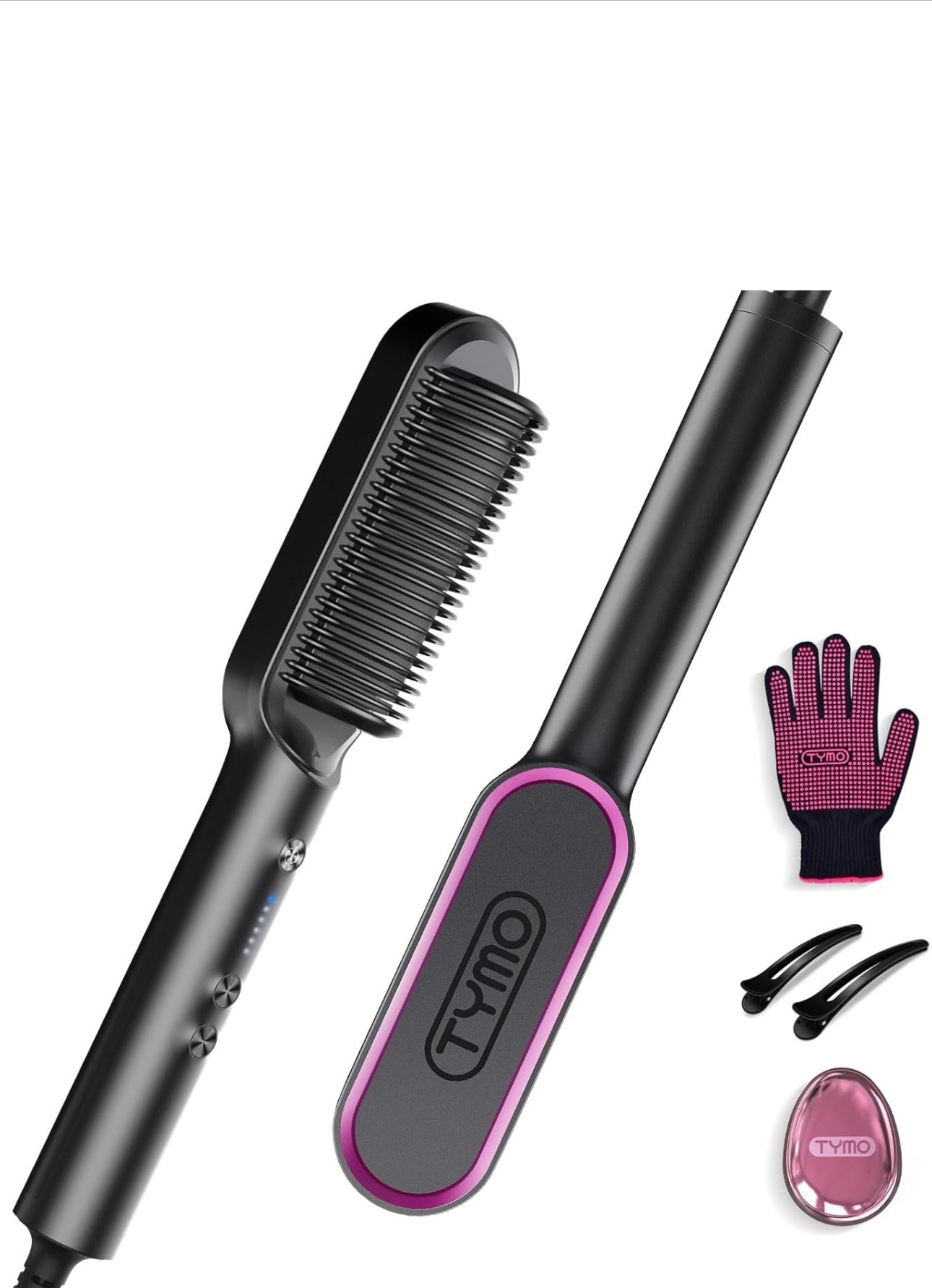 Hair Straightener Brush, TYMO Ring Hair Straightener