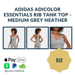 adidas Adicolor Essentials Rib Tank Top - Medium Grey Heather