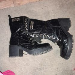 Versace Black Ankle Boots Size 9 Women's 