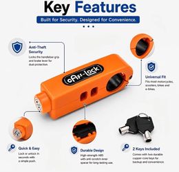 Lock Motorcycle Handlebar Grip Lock