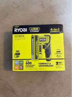 Ryobi USB Lithium Cordless Craft 4-in-1 Stapler/Nailer Kit
