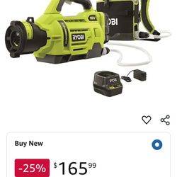RYOBI ONE+ 18-Volt Lithium-Ion Cordless Electrostatic Sprayer with 2 2.0 Ah Battery and Charger Included
