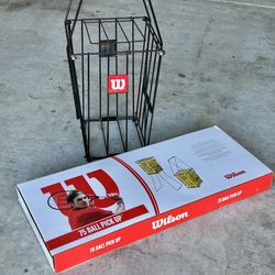 Wilson Unisex Adult Ball Pick Up Basket Tennis Ball Collection Pick-Up Basket, 75 Tennis Balls Capacity