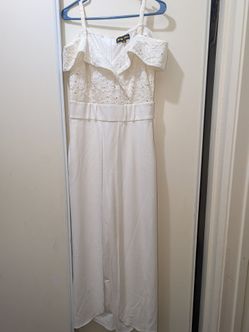 White jump suit