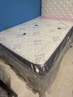 New queen mattress and box spring 2 pc bed frame is not included