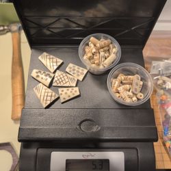 5.3 Ounces Of Hand Carved Bone Beads Vintage Collectible Rare 