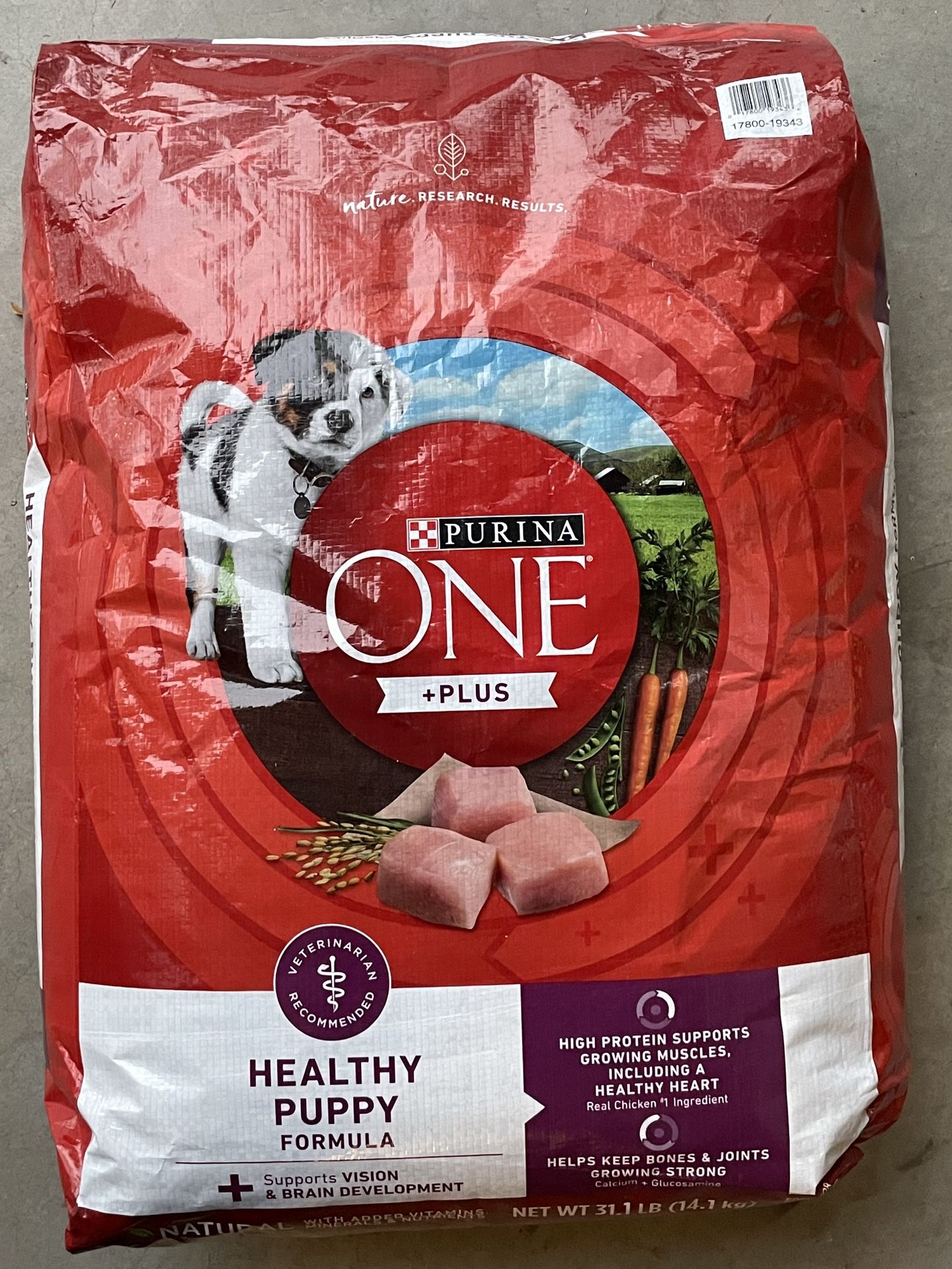 Purina ONE +Plus Puppy Dog Dry Food - Chicken, Natural, High-Protein 31lbs