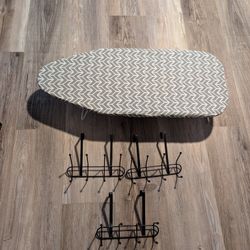 Ironing Board + 3 Over-the-Door Hook Racks – Moving Sale