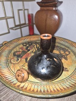Ancient Greek Style Black Ceramic Vessel