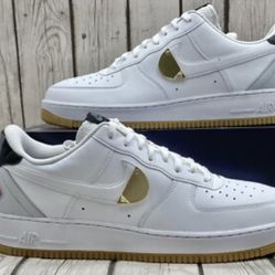 Nike Air Force 1 '07 LV8 NBA Sneakers In The White Pure Platinum Size 10