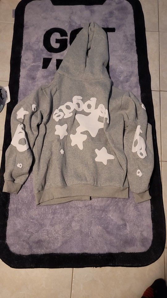 Spider/sp5der/ Hoodie Beluga Grey