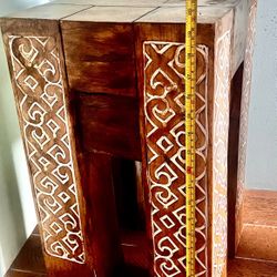 Rare hand carved wooden stool